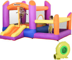 Outsunny Castel Gonflabil pentru Copii Outsunny cu Trambulina si Piscina, Multicolor, 300x280x170cm | Aosom Romania (342-020V90) Castel gonflabil