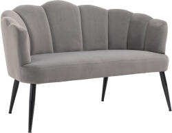HOMCOM Canapea 132 cm pentru dormitor, mobilier modern din catifea, canapea mica tapitata pentru spatii mici, gri | Aosom Romania (839-483V00CG) Canapea