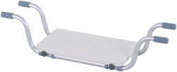 HOMCOM Scaun pentru Cadă din Aliaj de Aluminiu, Plastic și Lățime Reglabilă, 73-83x22x18 cm, Alb | Aosom Romania (713-044)