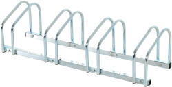 HOMCOM Suport de parcare pentru 4 biciclete din otel, 110x33x27 cm, argintiu | Aosom Romania (AA0-024V01SR)