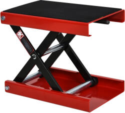 Durhand Suport Ridicare Motociclete Scissor Lift Oțel Platformă Cauciucată Roșu | Aosom Romania (C30-012)