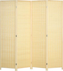 HomCom Paravan Decorativ 4 Panouri, 180x180 cm, Bambus Țesut Manual, Separator de Cameră Portabil, Design Natural | Aosom Romania (830-700V00ND)