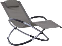 Outsunny Scaun Balansoar Zero-Gravity din Textilen, Design Ergonomic, Confort Superior, Gri, 154x80x84cm | Aosom Romania (84A-079GY) Balansoar