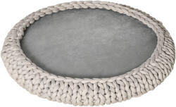 PawHut Culcuș Confortabil pentru Pisici și Câini, Rotund cu Margini Înalte, Pernă Catifelată, Dimensiuni Φ93x15cm, Gri | Aosom România (D04-237V01GY)