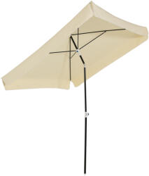 Outsunny Umbrelă de Grădină Pătrată, Reglabilă și Portabilă, Acoperiș Pătrat, 2x2m, Crem, Ușor de Asamblat | Aosom Romania (84D-093CW)
