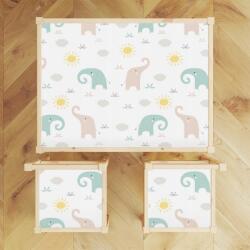 Epson Vízálló matricák Ikea Latt asztalra gyerekeknek Pasztell elefántok (latt_1453)