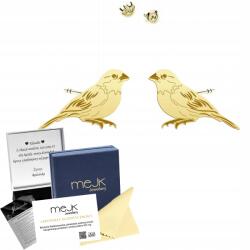 Mejk Jewellery Arany fülbevaló kanárival 925 Ékszer Ajándék Nő Dedikálás Ingyenes (Kolczyki Złote Kanarek )