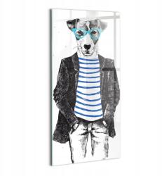 Wallfluent Üvegkép Irodába Ajándékba Ökológiai Kutya emberi testben 70x140 (010010010250100074556)