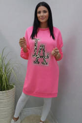  Csinos elején feliratos tunika (neonpink) (876506)