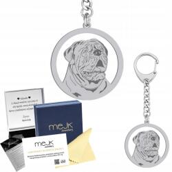 Mejk Jewellery Dog de Bordeaux Ezüst kulcstartó925 Ajándék Dedikálás Gravírozás Ingyenes (BE R777)