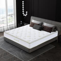 Sincere Furniture MOON-ALOE 25 cm kétoldalas táskarugós matrac gél-memóriahab réteggel és aloe vera huzattal - akár 180 kg-ig | H4 keménység | Sincere 140x200cm (7225-140)
