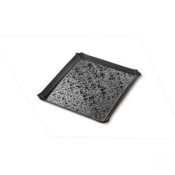 Garibaldi Tavă de Prezentare Onda Mini 20x20cm Cu Relief, Neagră Tava