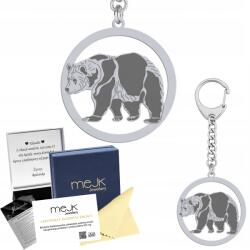 Mejk Jewellery Ezüst kulcstartó Medve 925 Ajándék tanárnak Gravírozás (breloczek srebrny do kluczy z Niedźwiedziem)