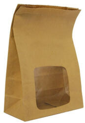 Vegware Lebomló papírzacskó, ablakos, álló, 152*76*223mm | 250 db/karton