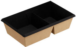  Elviteles doboz, 800ml, karton, osztott, fekete belső I 50 db/csomag