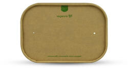 Vegware Lebomló papírtető salátás dobozhoz, szögletes, kraft | 25 db/csomag