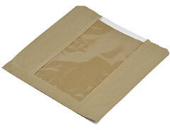 Vegware Lebomló papír zacskó, NatureFlex ablakos, 216*216mm | 1000 db/karton