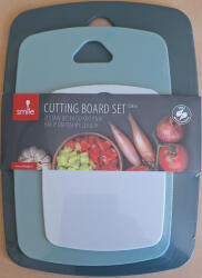  MPM Vágódeszka - 3 db-os, Műanyag, Szürke-Zöld-Bézs (SDB-6)