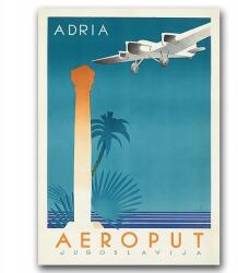 DecorOutlet Retro Vászon Poszter Nappaliba Aeroput Jugoszlávia A2 (pc-40x60-vp288)
