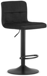 ARTOOL Scaun de bucatarie/bar, Artool, Prot, rotativ, catifea neagra, picior metal negru, 41x44x87.5-108 cm (3771_1)