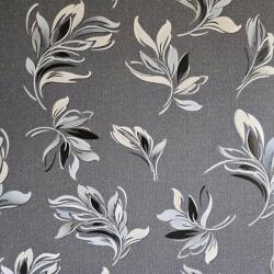 Domdeco Fali tapéta, apró levelekkel, fekete, szürke, aranyozott, grafit háttér (7240479-22)