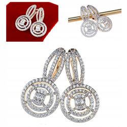 Xuping 3737 Arany színű fülbevaló cirkónia kövekkel, 18k arannyal bevonva Xuping, lógós