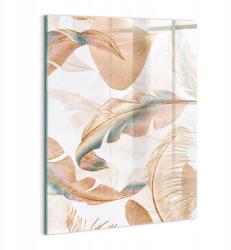 Wallfluent Fotóüveg falikép konyhába, gyors szereléssel, levél minta, természet, 60x80 cm (010010010230100088311)