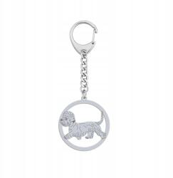 Mejk Jewellery Ezüst kulcstartó kutyával Dandie Dinmont terrier 925 Női Gravírozás Ingyenes (brelok z psem Dandie Dinmont Terrier)