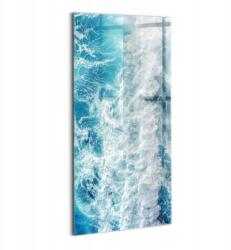 Wallfluent Edzett Üveg Kép a Nappaliba Tenger Hullámai 50x100 (010010010170100074949)
