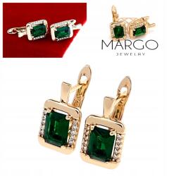 Xuping 3616 Aranyozott fülbevaló cirkónia kövekkel, 18 karátos arannyal bevonva, Xuping, lógós