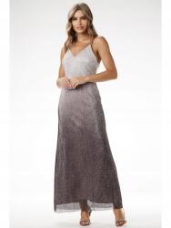 Awama Estélyi flitteres maxi ruha vállpántokkal, ombre ezüst, S