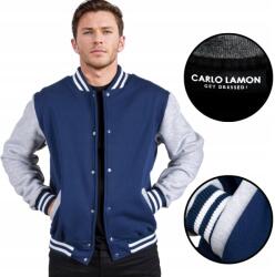 Carlo Lamon Férfi baseball dzseki, galléros pulóver Lamon Premium Lengyel Márka XL (Federico)