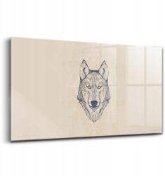 Wallfluent Kép edzett üvegből, ideális ajándék Farkasfej (010010010050100075136)