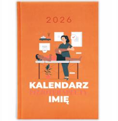 FunnyCase Könyvnaptár 2026 Gyógytornász Naptár Narancssárga Ajándék Wz (Kalendarz Pomarańcza KALENDARZ FIZJOTERAPEUTY)