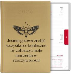 FunnyCase Naptár Arany Könyv Határidőnapló A5 2026 Tervező Inspiráció Motiváció Wz (Kalendarz INSPIRACJA MOTYWACJA)