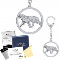 Mejk Jewellery Ezüst kulcstartó kutyával Leonberger 925 Ajándék Gravírozás Ingyenes (breloczek z psem Leonberger)