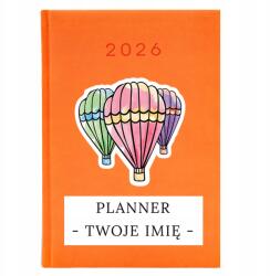  Könyvnaptár A5 2026 Tervező Narancssárga Tervező Az Ön neve Varázsló (Planer 26 Pomarańczowy Planer Twoje Imię)