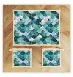 Epson Matrica Ikea Latt gyerekasztalhoz, Vízálló, Akvarell zöld pikkelyek (latt_1512)