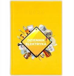 FunnyCase Naptár tervező 2026 Napló Villanyszerelő Citrom tervező Ajándék Minták (Kalendarz Cytrynowy DZIENNNIK ELEKTRYKA)