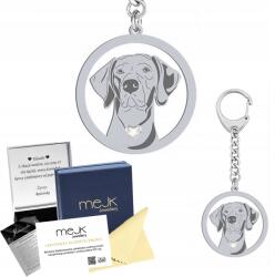 Mejk Jewellery Ezüst kulcstartó kutyával Magyar vizsla Rövidszőrű 925 Ajándék Gravírozás Ingyenes (Wyżeł Węgierski Krótkowłosy)