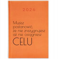  Naptár Narancssárga 2026 A5 Határidőnapló Motivációs Ajándék Cél MIX Minták (KALENDARZ 2026 POMARAŃCZOWY CEL)