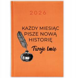  Naptár 2026 Narancssárga A5 Határidőnapló Minden Hónapot Motiváló Ajándék (KALENDARZ POMARAŃCZOWY KAŻDY MIESIĄC)