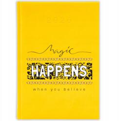  Könyvnaptár A5 2026 Citrom Női Ajándék Magic Happens Minták (Kalendarz 26 Cytrynowy Magic Happens)