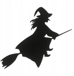 KoloroweMotki Halloween dekoráció, fa Boszorkány dísz, rétegelt lemezből, fekete, 18 cm (54312397)