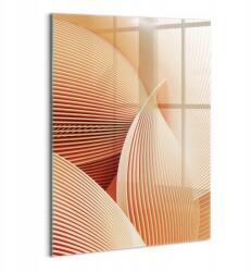 Wallfluent Fotó Üveg Kép Falra Nappaliba Edzett Falehullámok absztrakt minta 70x100 (010010010240100088394)