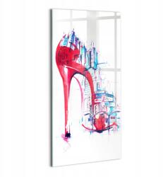 Wallfluent Üveg Fotókép, Üveg Grafika Vendégszobába Piros Magassarkú 60x120 (010010010200100074882)