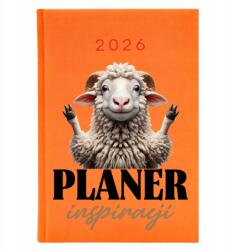 FunnyCase Könyvnaptár 2026 A5 Narancssárga határidőnapló Inspriációs tervező Minták (Kalendarz Planer Inspriacji Pomarańczowy)