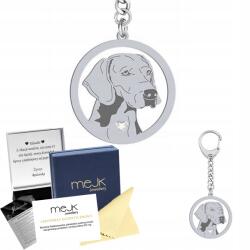 Mejk Jewellery Ezüst kulcstartó kutyával Weimari vizsla Ezüst 925 Ajándék Gravírozás Ingyenes (Wyżeł Weimarski - Weimaraner)