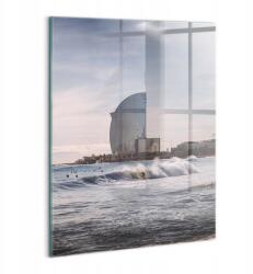 Wallfluent Kép Üvegre Ökológiai Nappaliba Barcelona Szörfös 60x80 (010010010230100075425)