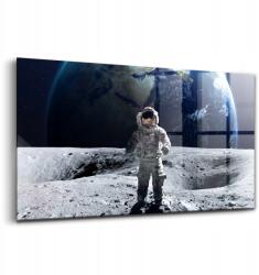 Wallfluent Üveg fali dekoráció Űrhajós a Holdon (010010010050100075117)